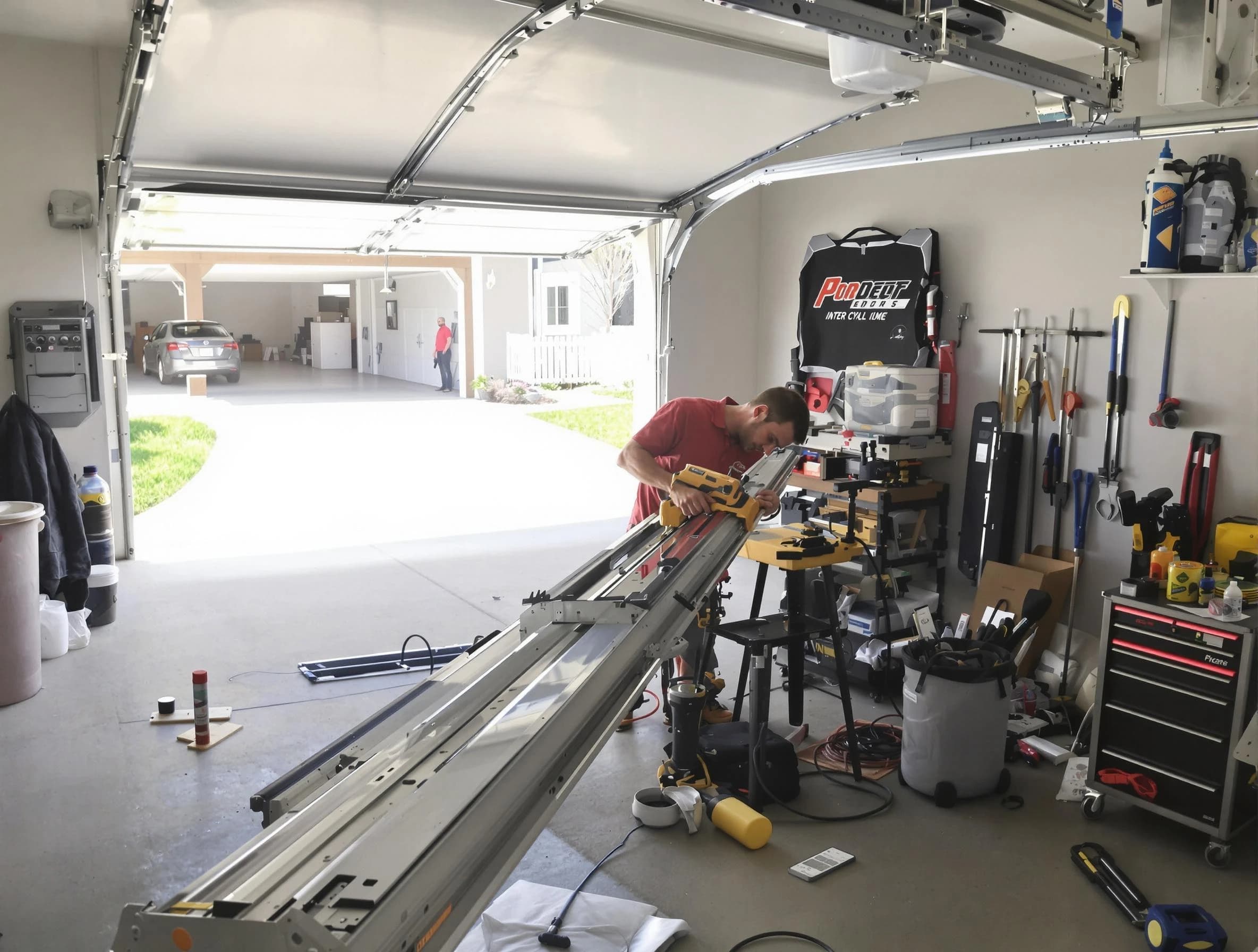 Bridgewater Garage Door Repair expert performing track repair in Bridgewater